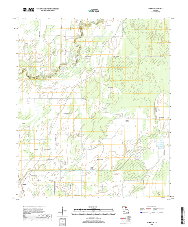 Baskinton Louisiana - 24k Topo Map