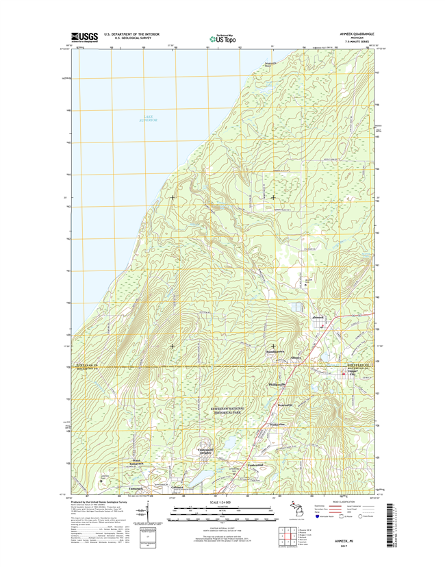Ahmeek Michigan - 24k Topo Map