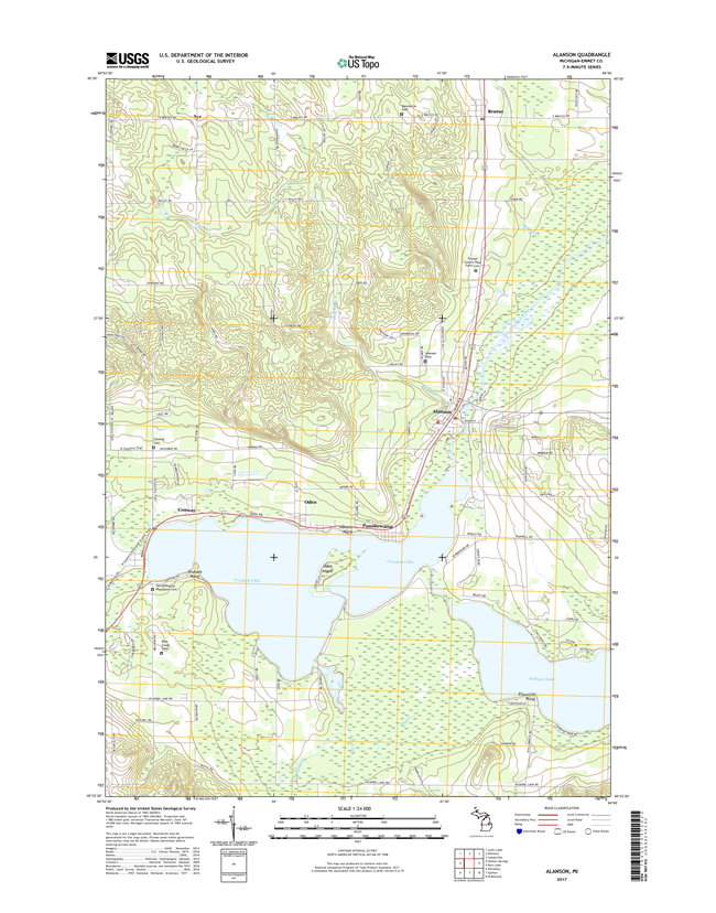 Alanson Michigan - 24k Topo Map