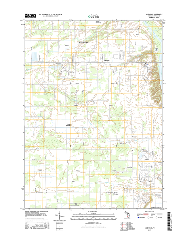 Allendale Michigan - 24k Topo Map