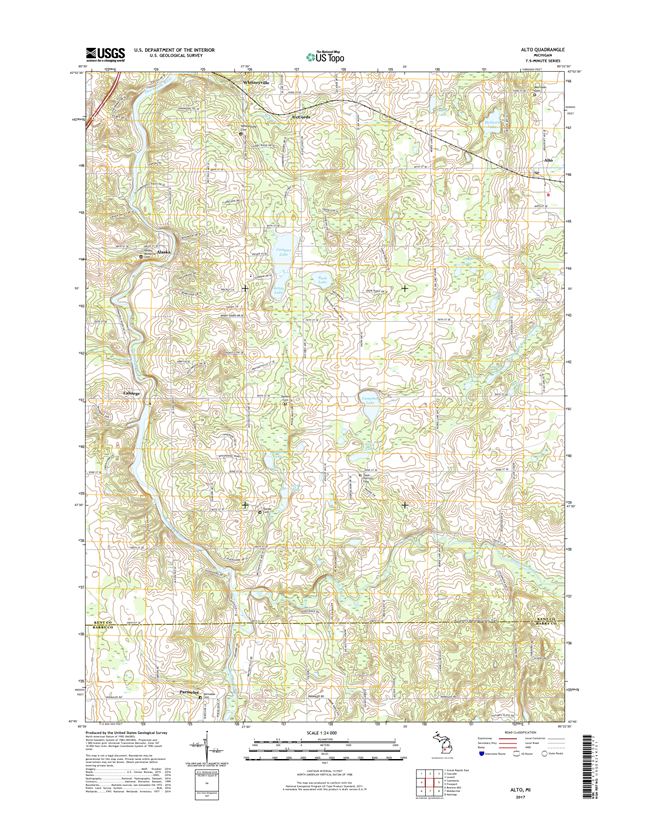 Alto Michigan - 24k Topo Map
