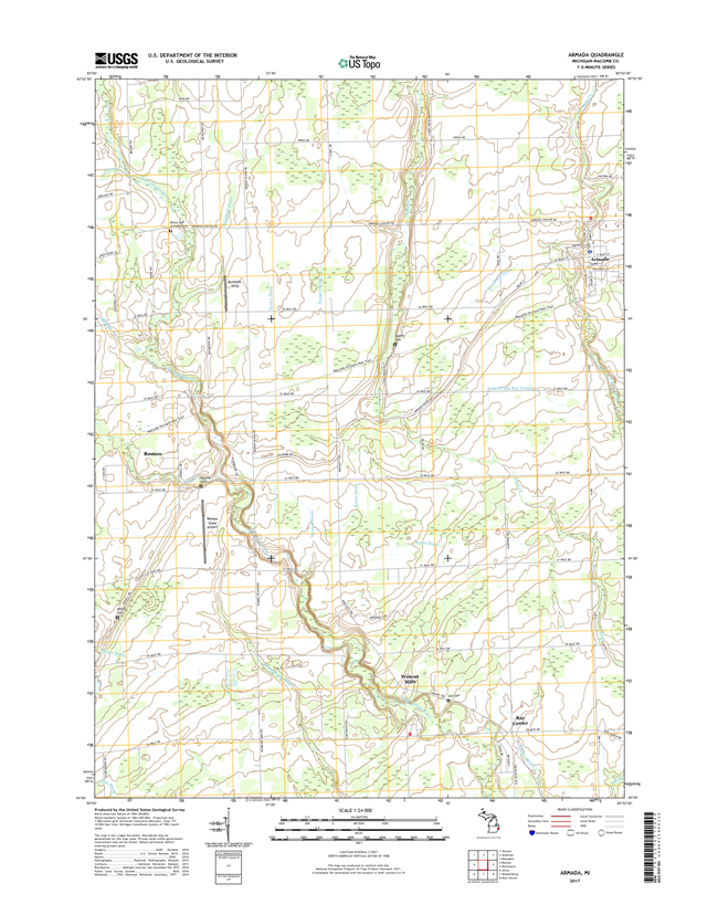 Armada Michigan - 24k Topo Map