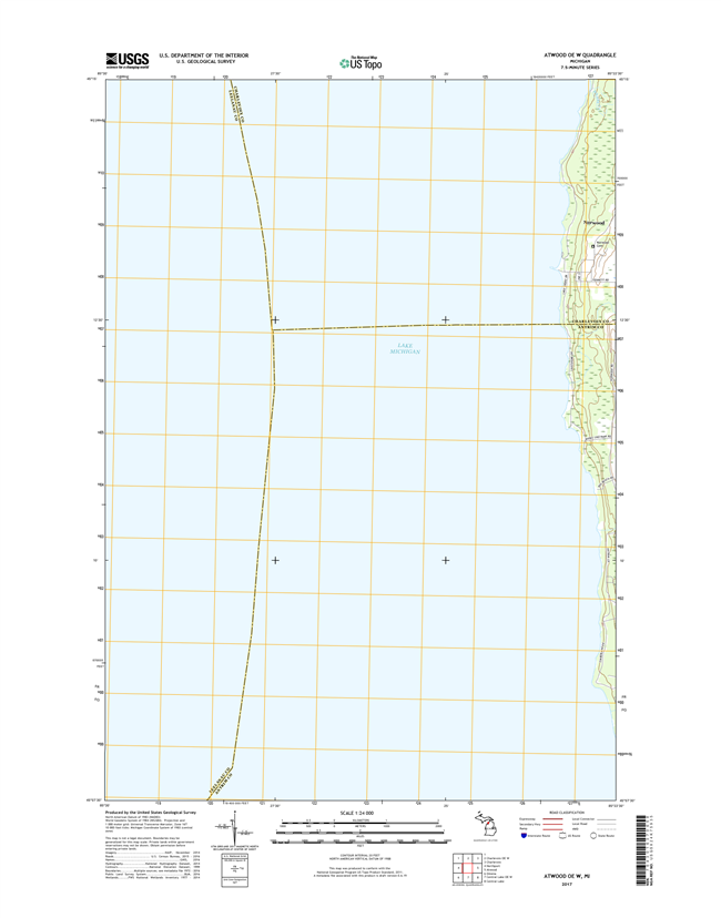 Atwood OE W Michigan - 24k Topo Map