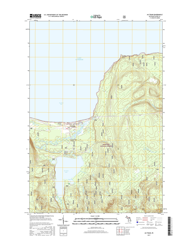 Au Train Michigan - 24k Topo Map