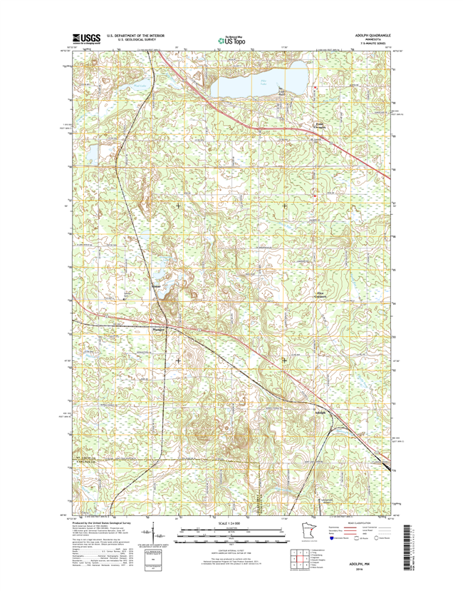 Adolph Minnesota - 24k Topo Map