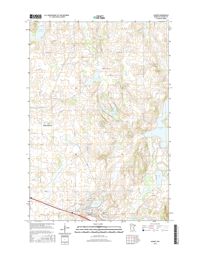 Albany Minnesota - 24k Topo Map