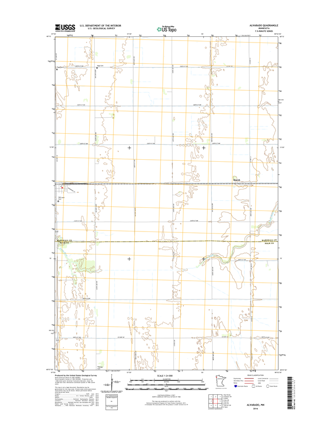 Alvarado Minnesota - 24k Topo Map