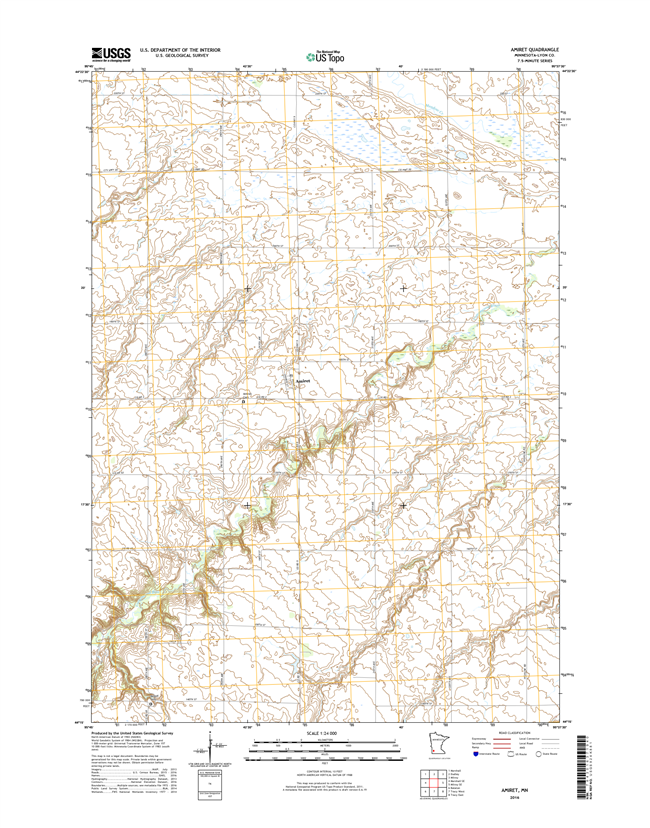 Amiret Minnesota - 24k Topo Map