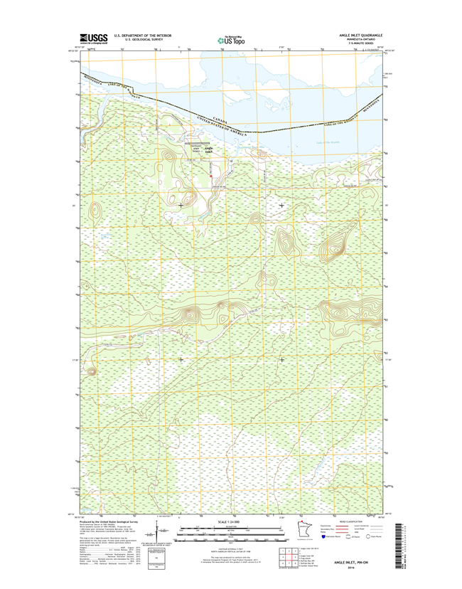 Angle Inlet Minnesota - 24k Topo Map