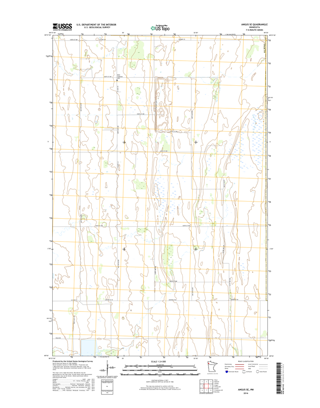 Angus SE Minnesota - 24k Topo Map
