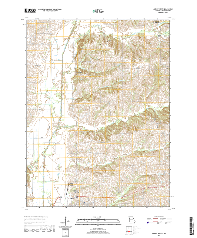 Albany North Missouri - 24k Topo Map