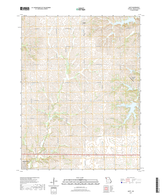 Amity Missouri - 24k Topo Map