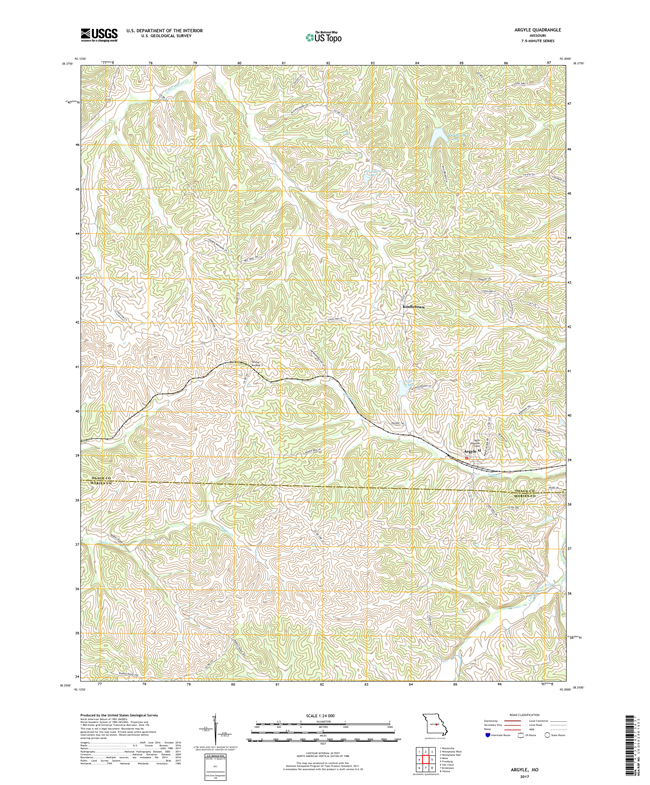 Argyle Missouri - 24k Topo Map