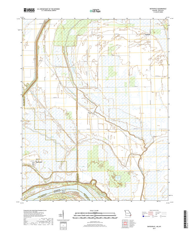 Bayouville Missouri - Kentucky - 24k Topo Map