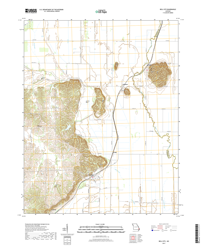 Bell City Missouri - 24k Topo Map