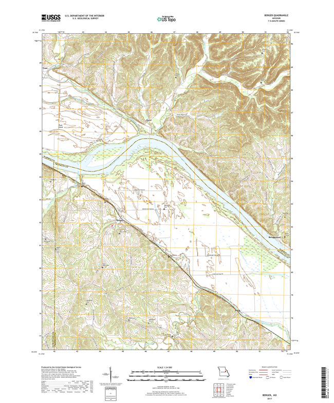 Berger Missouri - 24k Topo Map