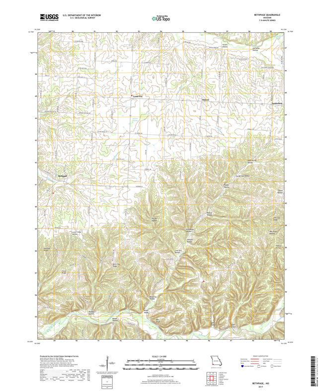 Bethpage Missouri - 24k Topo Map