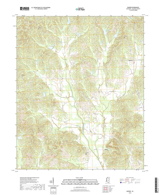 Banner Mississippi - 24k Topo Map