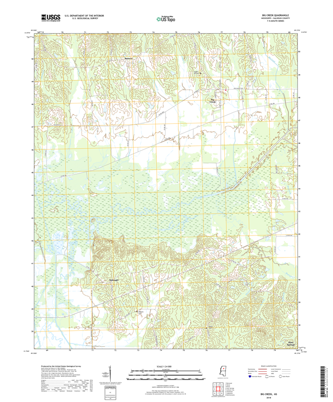 Big Creek Mississippi - 24k Topo Map