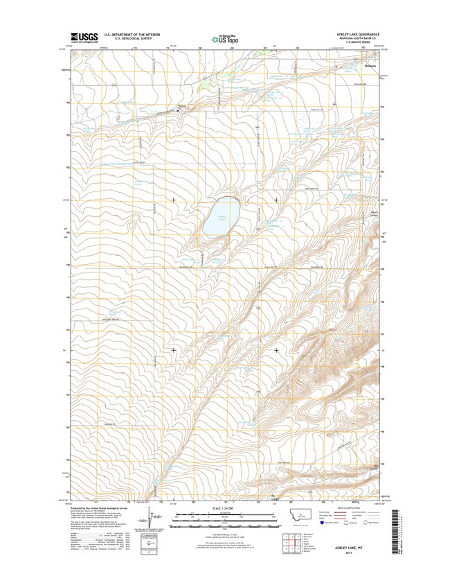 Ackley Lake Montana - 24k Topo Map