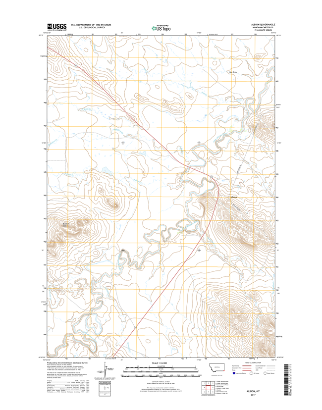 Albion Montana - 24k Topo Map