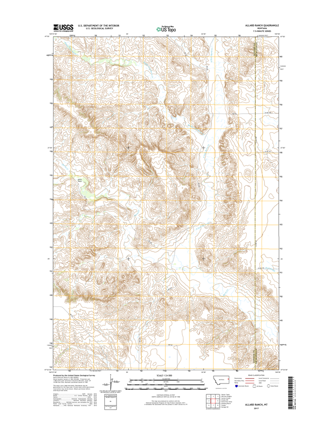 Allard Ranch Montana - 24k Topo Map