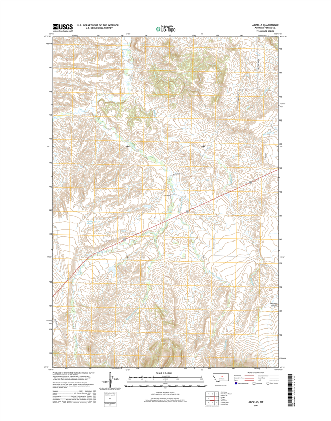 Armells Montana - 24k Topo Map