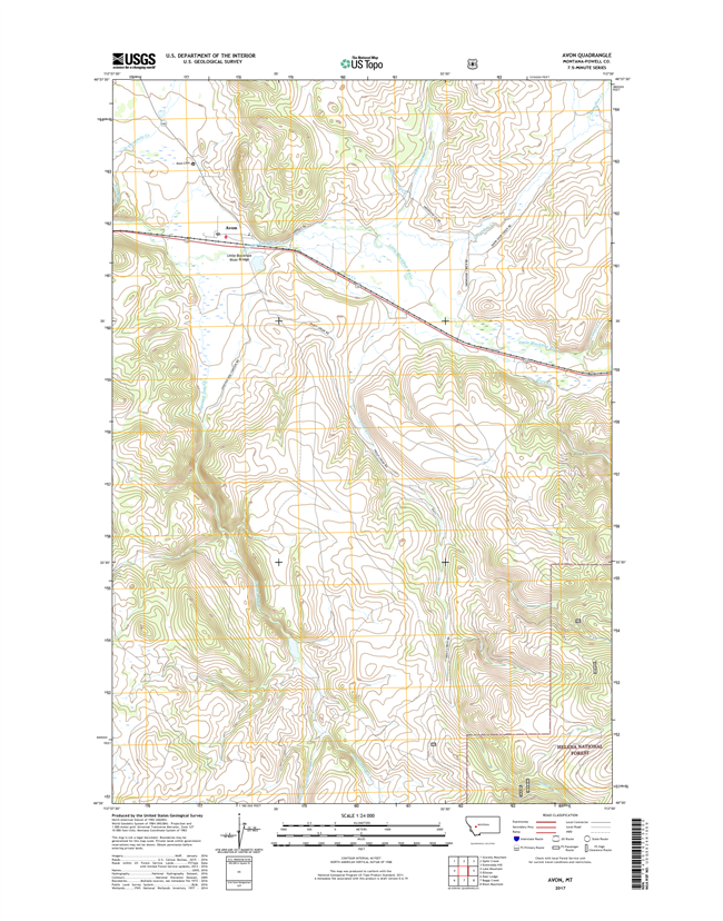 Avon Montana - 24k Topo Map