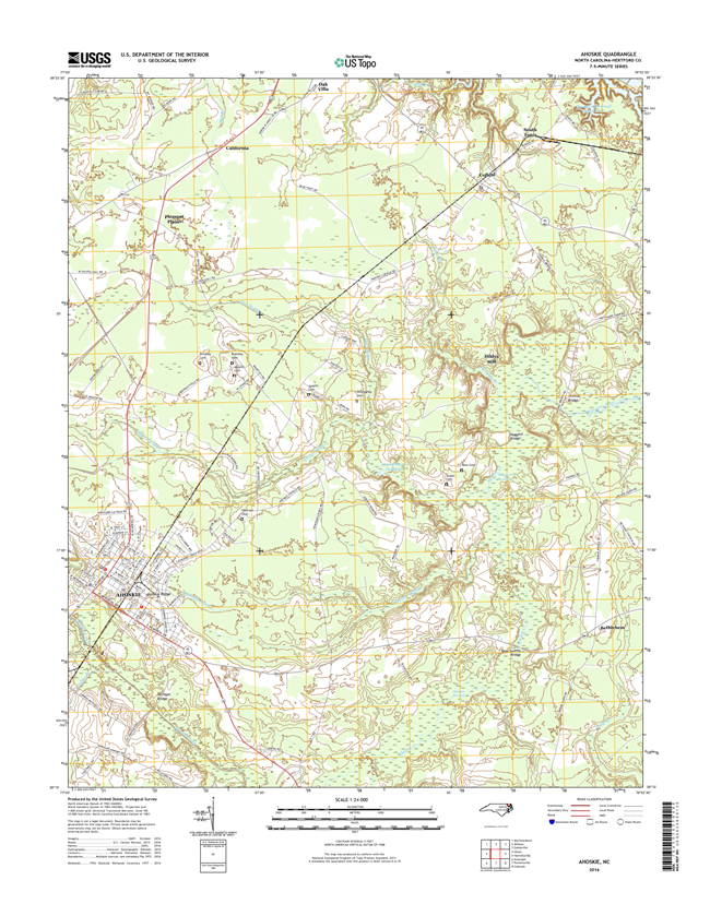 Ahoskie North Carolina  - 24k Topo Map