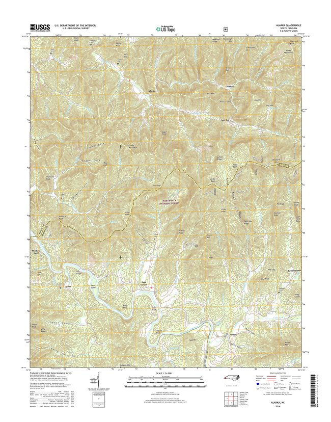 Alarka North Carolina  - 24k Topo Map