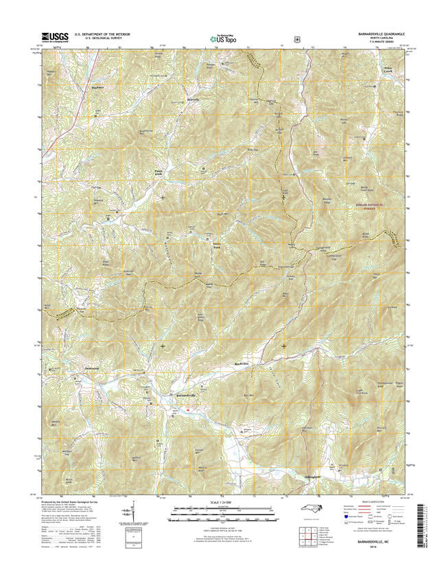 Barnardsville North Carolina  - 24k Topo Map