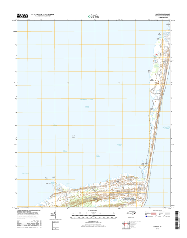 Buxton North Carolina  - 24k Topo Map