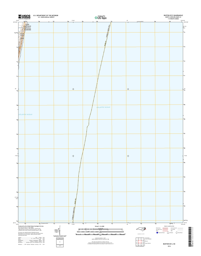 Buxton OE E North Carolina  - 24k Topo Map