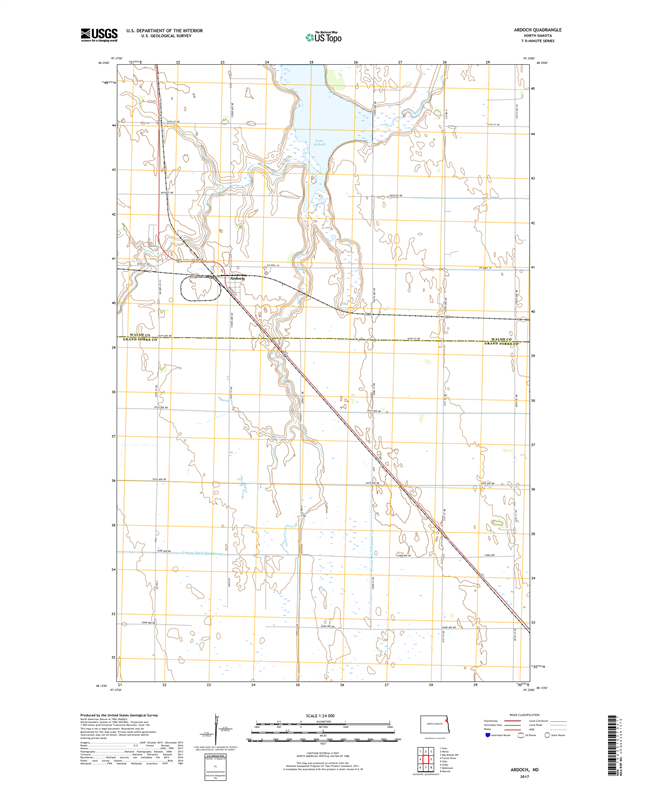 Ardoch North Dakota  - 24k Topo Map