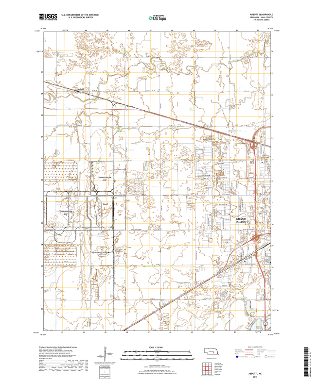 Abbott Ranch Nebraska - 24k Topo Map