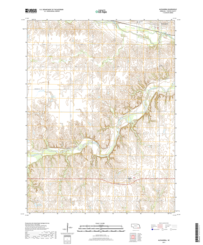 Alfalfa Center - Nebraska - 24k Topo Map