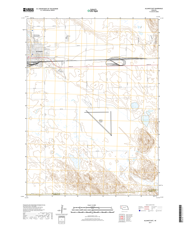 Alliance West - Nebraska - 24k Topo Map