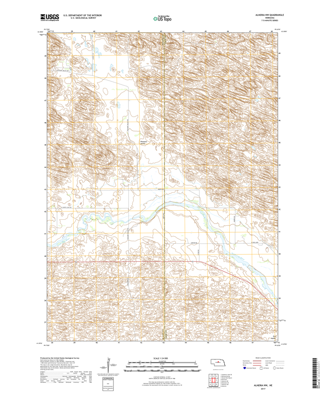 Almeria SW - Nebraska - 24k Topo Map
