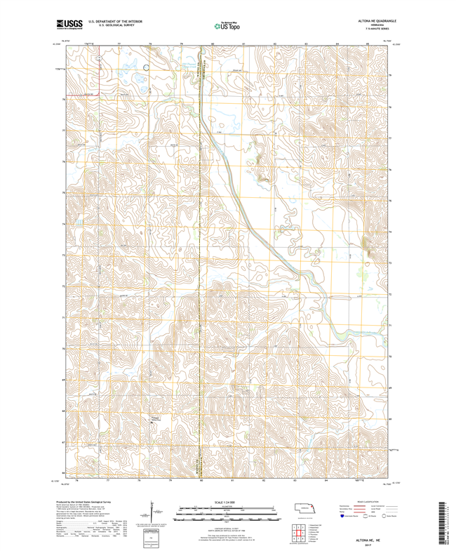 Altona NW - Nebraska - 24k Topo Map