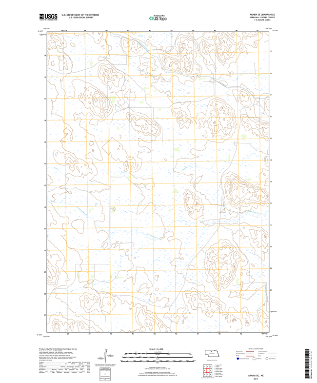 Arabia SW - Nebraska - 24k Topo Map