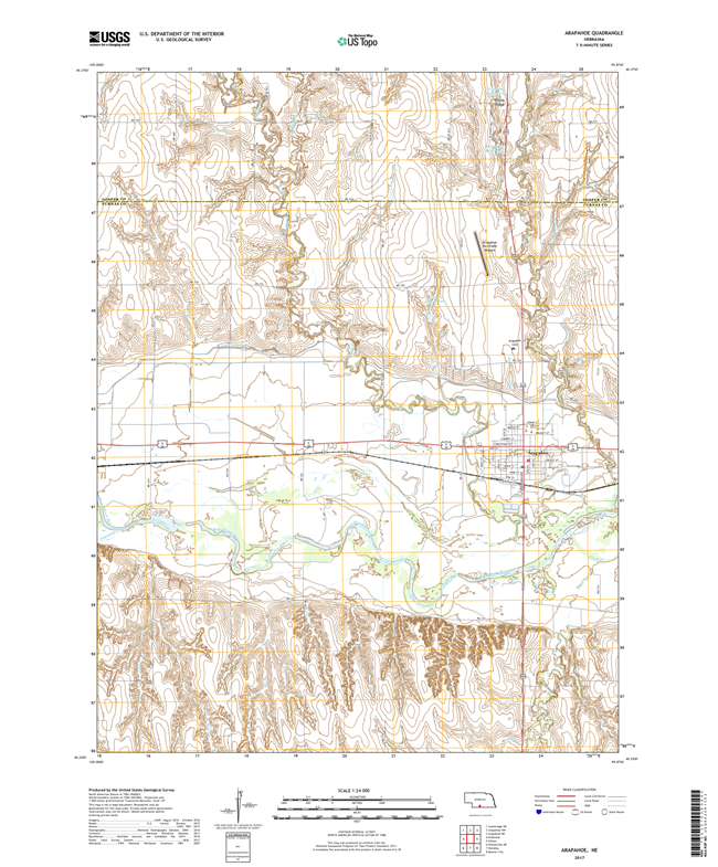Arapahoe NE - Nebraska - 24k Topo Map