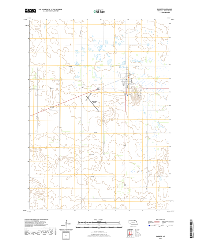 Bassett NW - Nebraska - 24k Topo Map