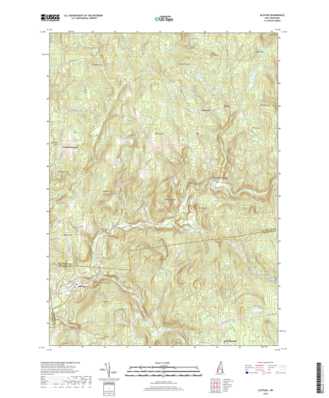 Alstead New Hampshire - 24k Topo Map