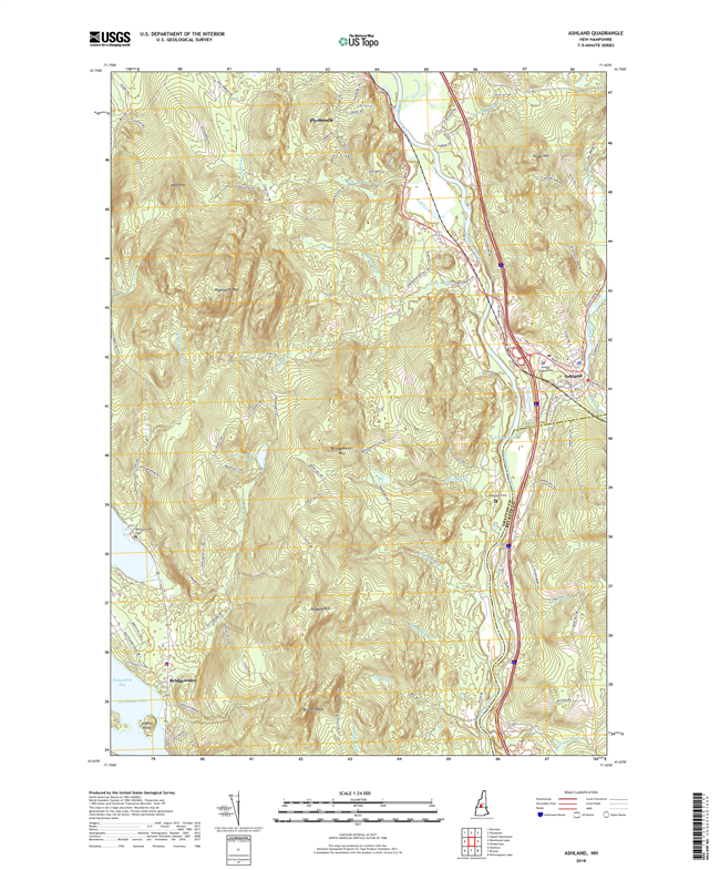 Ashland New Hampshire - 24k Topo Map