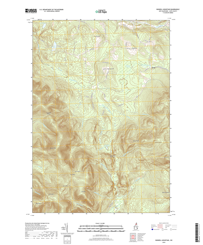 Bunnell Mountain New Hampshire - 24k Topo Map
