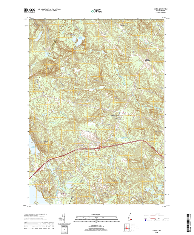 Candia New Hampshire - 24k Topo Map