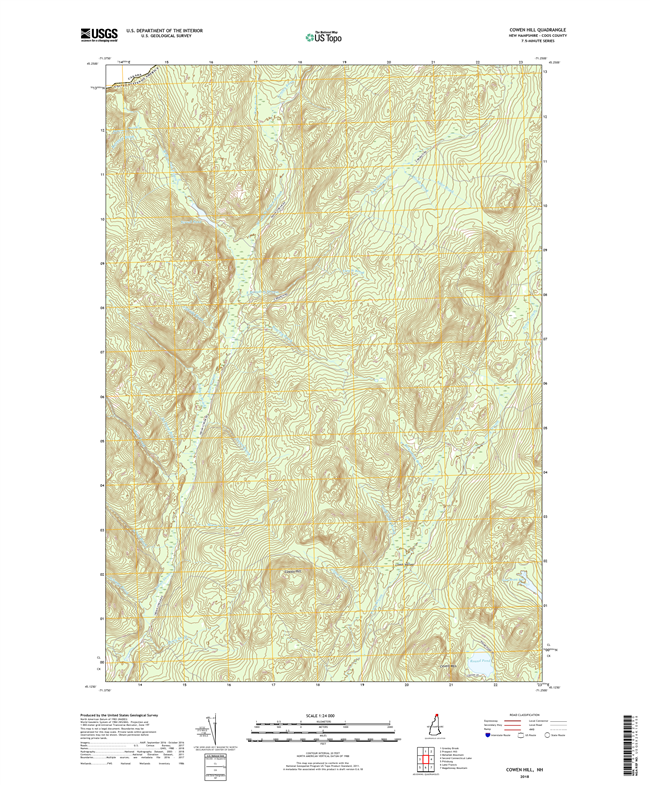 Cowen Hill New Hampshire - 24k Topo Map