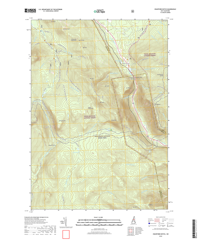 Crawford Notch New Hampshire - 24k Topo Map