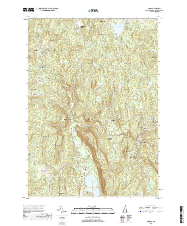 Gilsum New Hampshire - 24k Topo Map