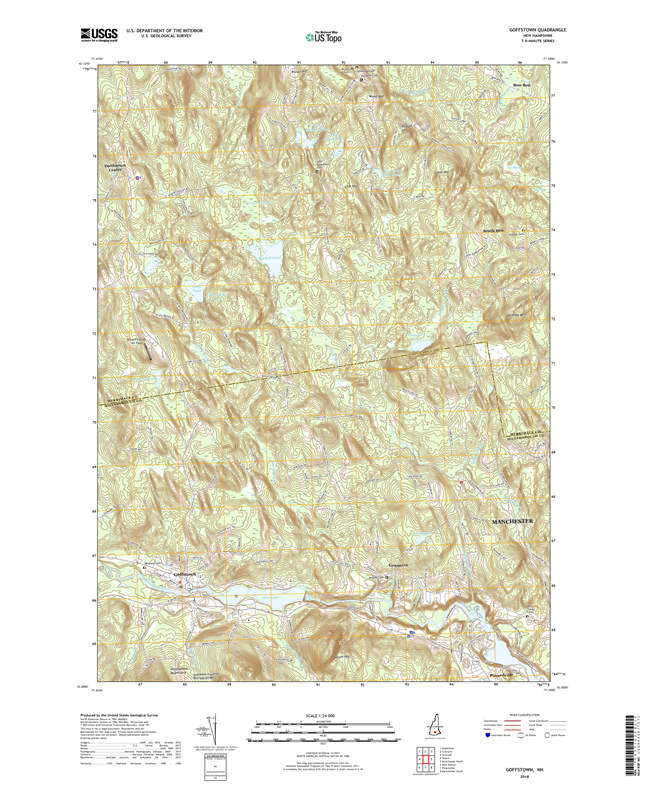 Goffstown New Hampshire - 24k Topo Map